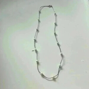 Adorable Silver with faux pearls  necklace